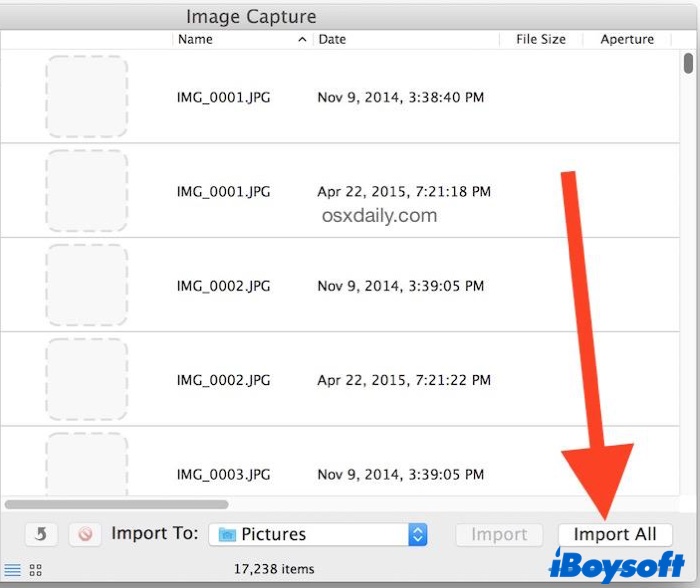 transfer photos from iPhone to Mac with Image Capture