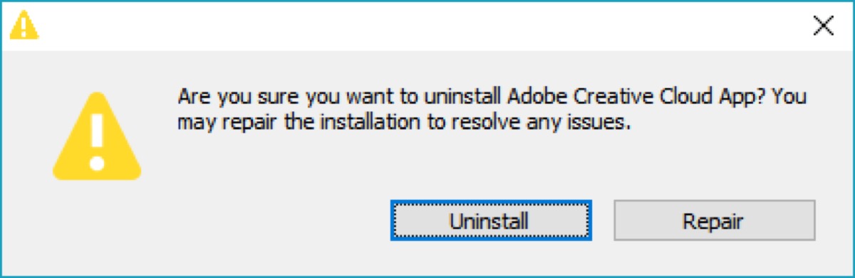 Uninstall Adobe Creative Cloud Desktop