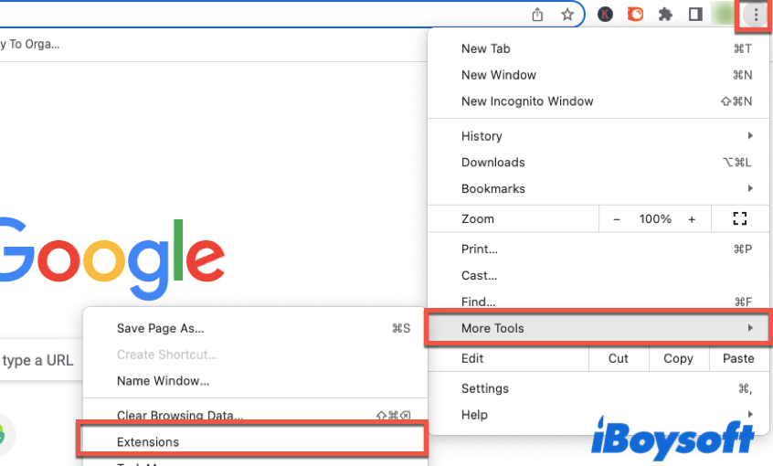 Extensions on Google Chrome