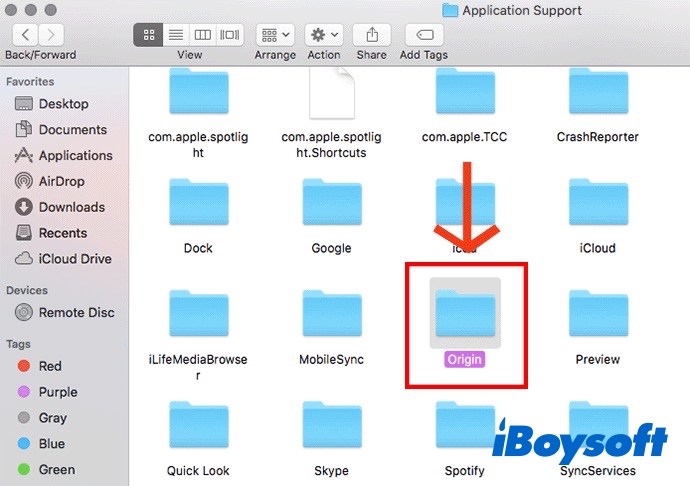 Origin Application Support folder on Mac