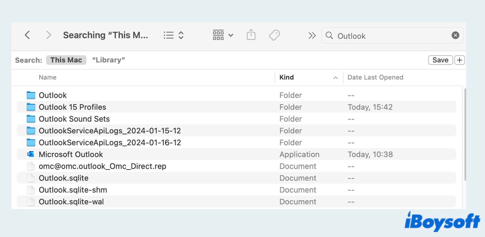 Outinstallieren Sie Outlook-Reste mit Finder