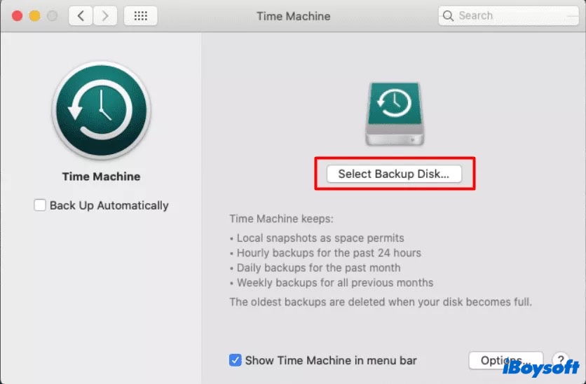 back up Mac with Time Machine