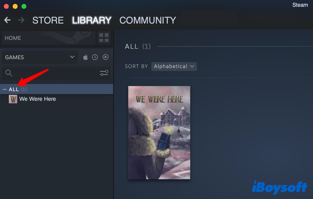 todos los juegos en la biblioteca de Steam