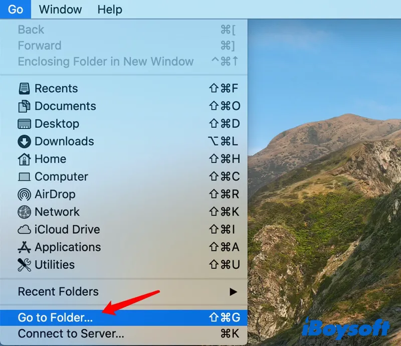 Macでのフォルダへのアクセス方法