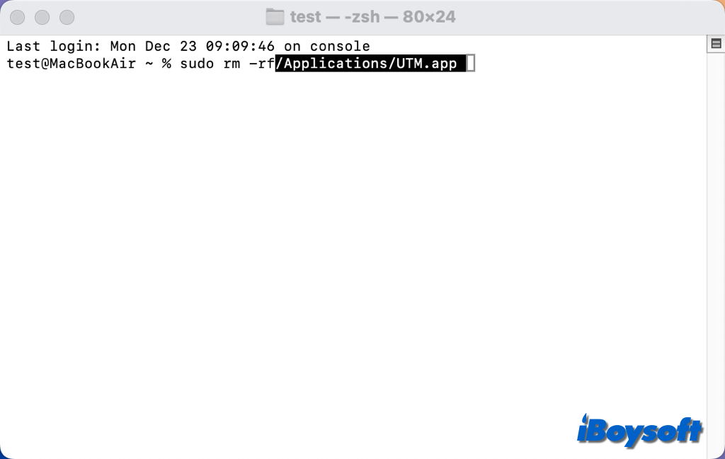 desinstalar utm terminal