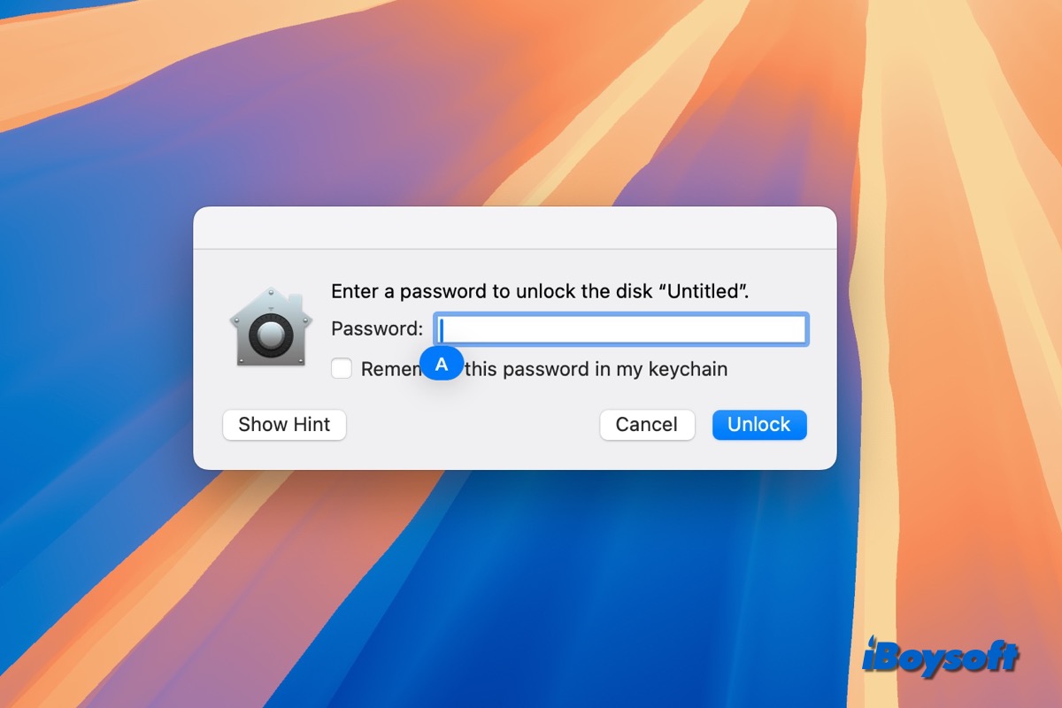 unlock drive on mac