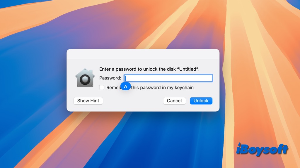 unlock encrypted drive on mac