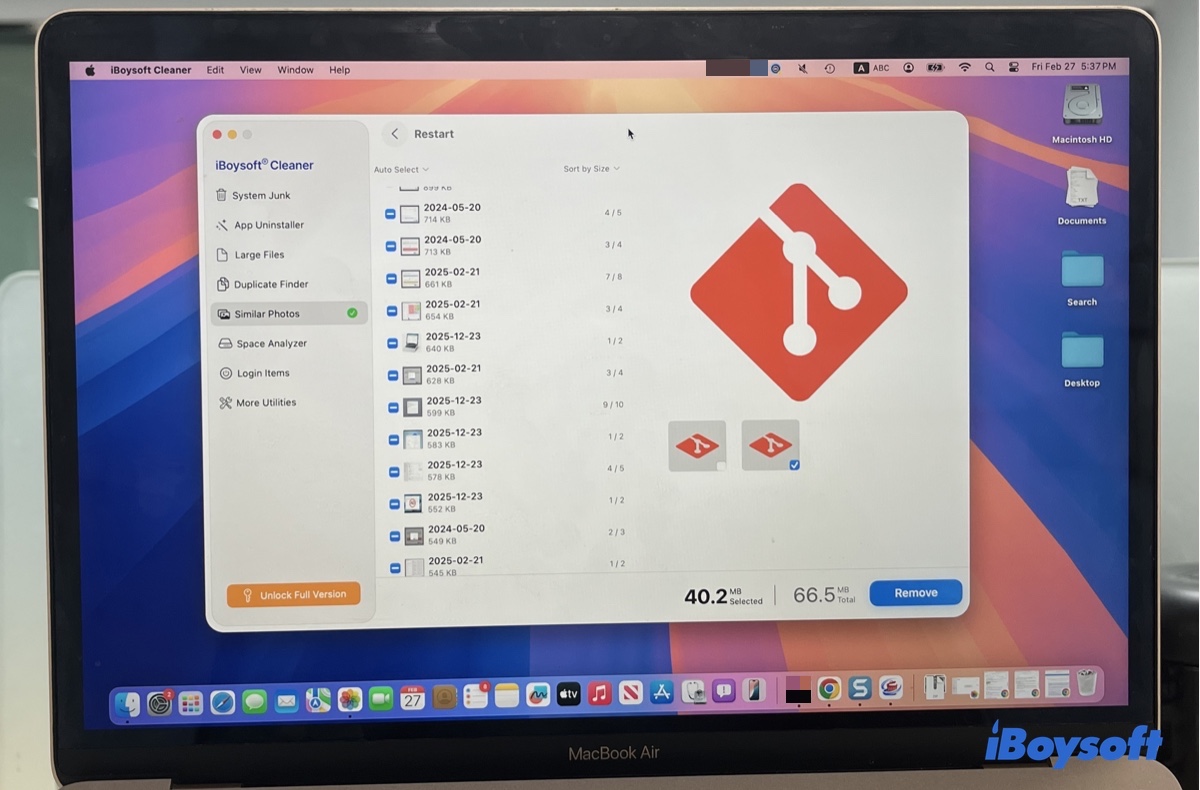 Eliminar fotos duplicadas en Mac