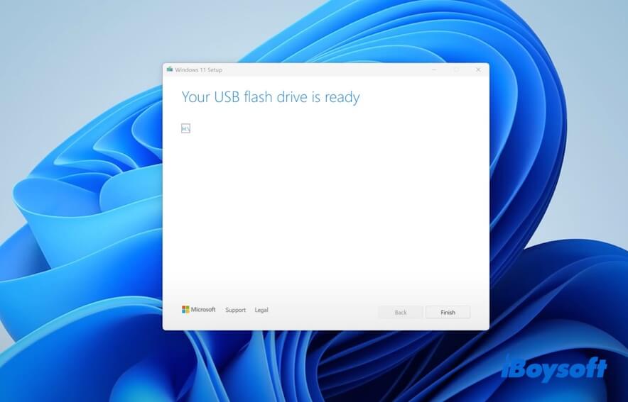 finish Windows 11 bootable USB download