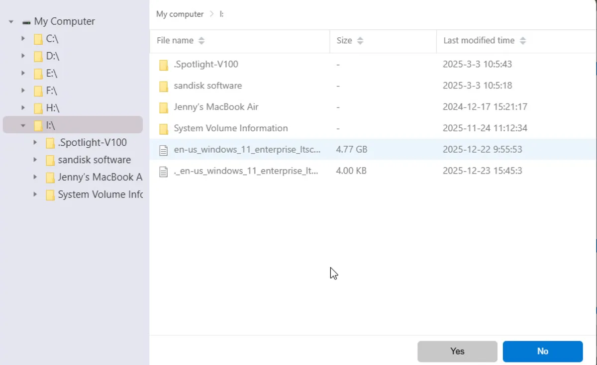 Choose the Windows 11 LTSC ISO