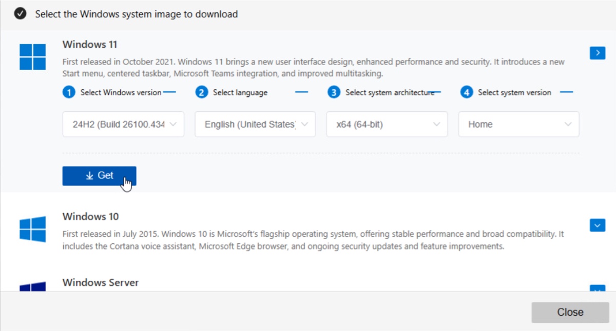 Télécharger la mise à jour ISO de Windows 11