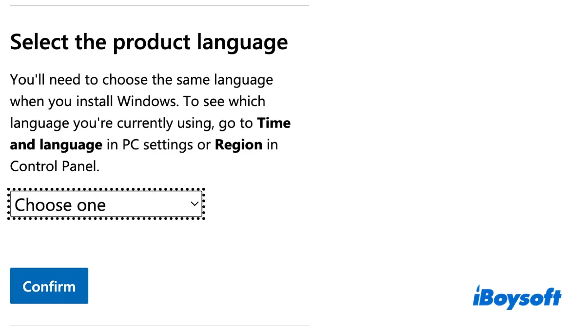 Choose a language