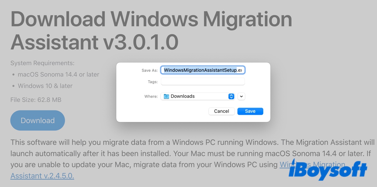 Windows Migration Assistant download