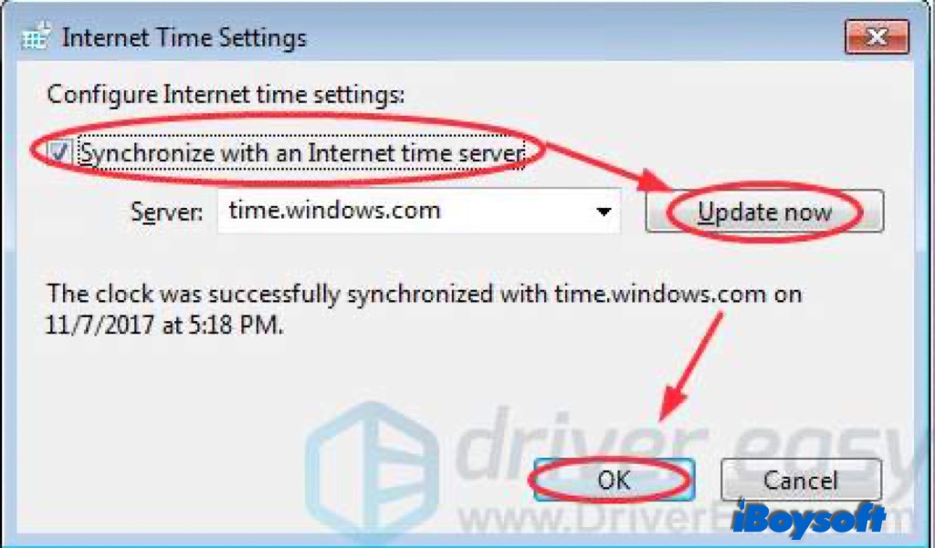 check data and time settings on Windows