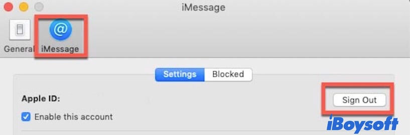 Sign out of iMessage before wiping a Mac