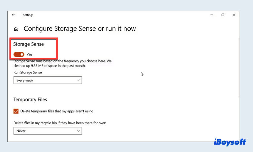 Limpiar Storage Sense for Wukong