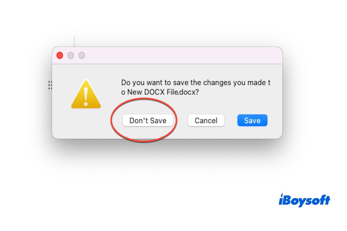 summary-accidentally-clicked-dont-save-on-word-mac