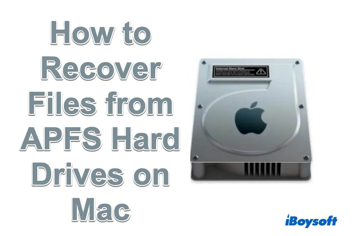 MacでAPFSハードドライブからファイルを復元する方法