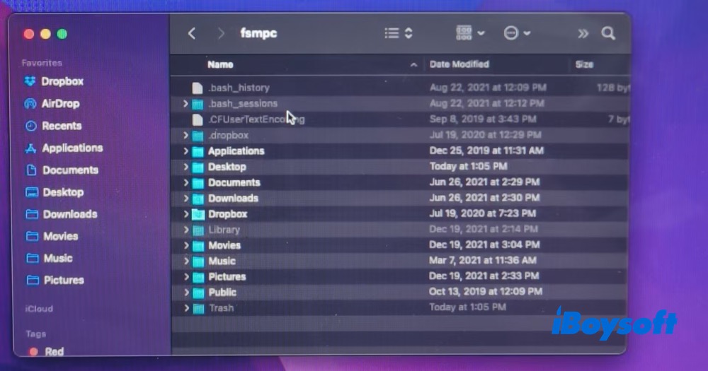 Use shortcuts to show hidden files in Finder