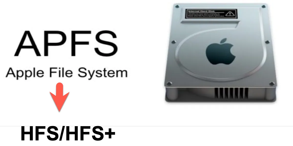 convert APFS to HFS+