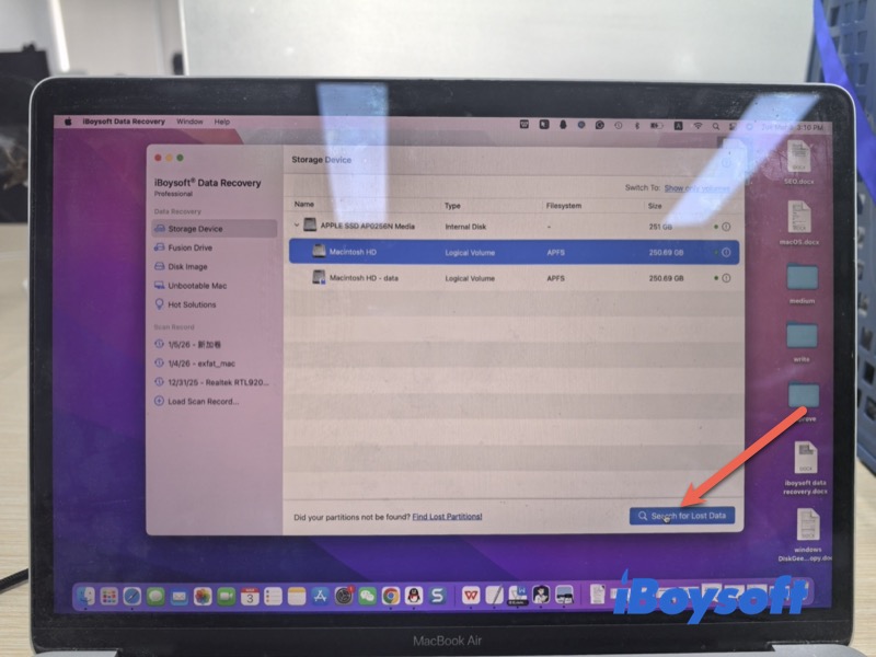 abrir iboysoft data recovery e digitalizar