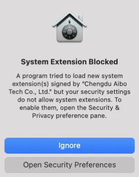 System extension blocked Mac