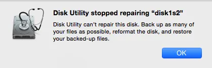 Disk Utilityがマウントできない外付けハードドライブを修正できなかった