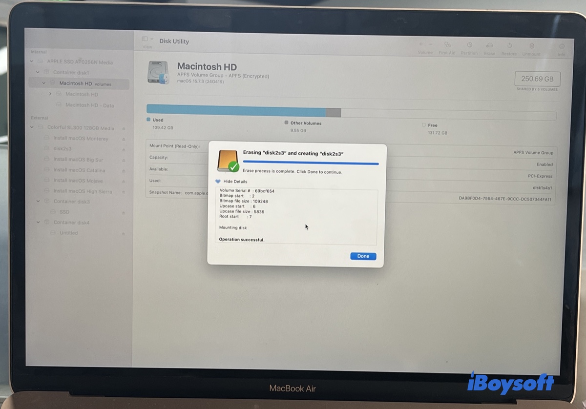First Aid repair success
