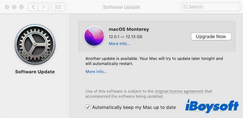 verificar atualização de software do Mac