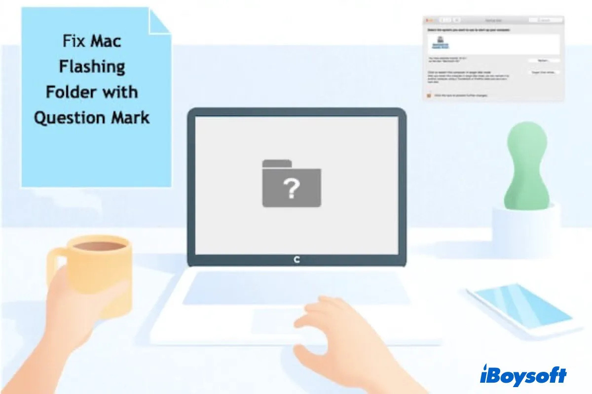 cómo solucionar la carpeta de Mac con signo de interrogación