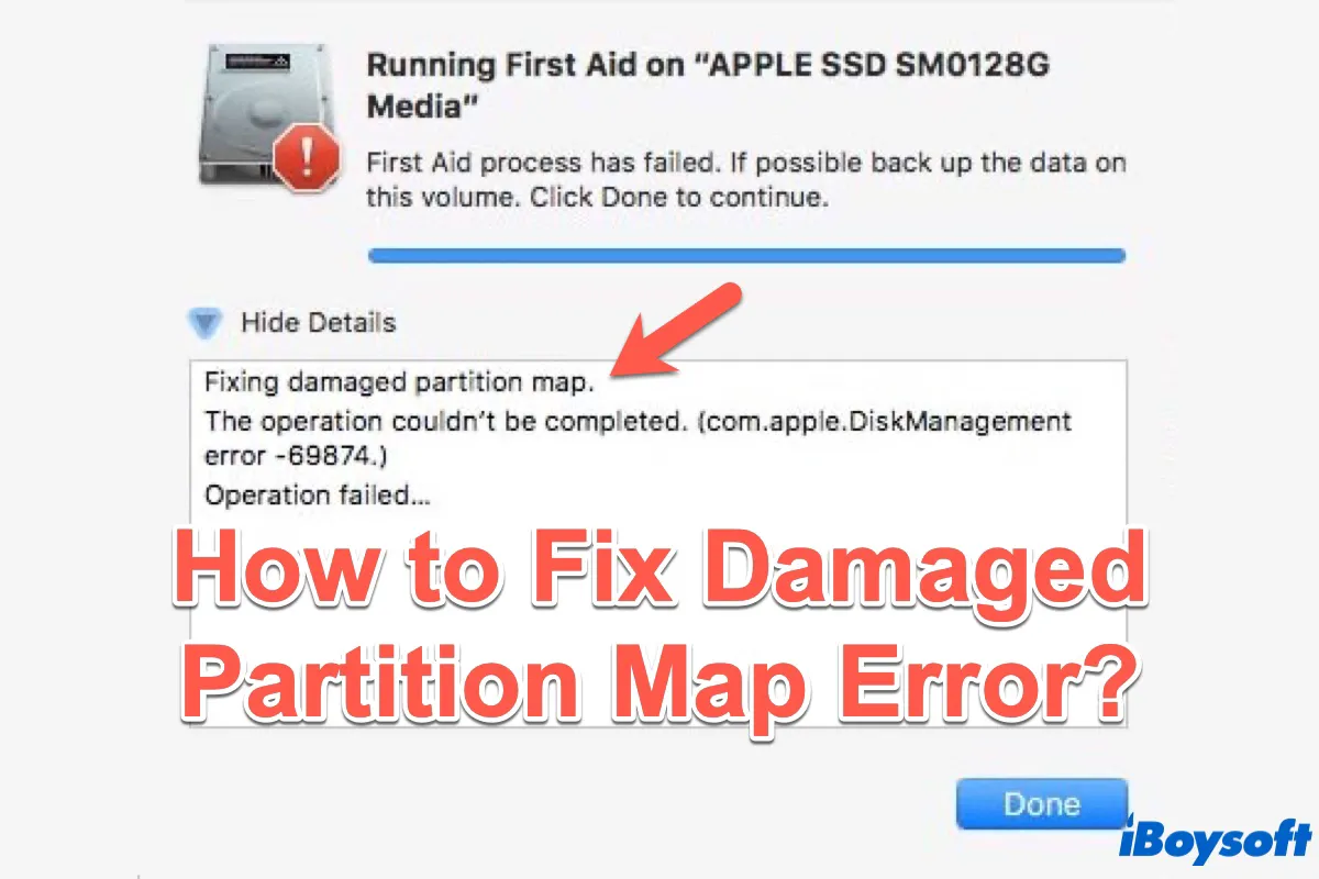 fixing damaged partition map