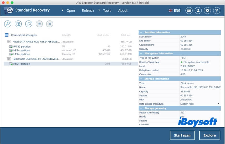 UFS Explorer Standard Recovery für Mac
