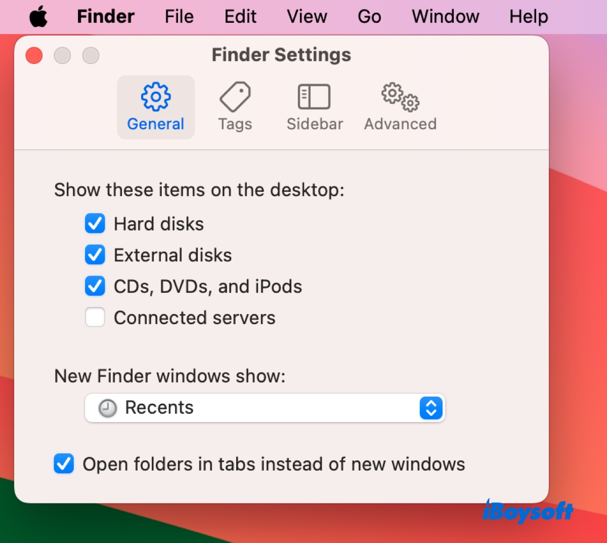 Fusion Drive auf dem Desktop anzeigen