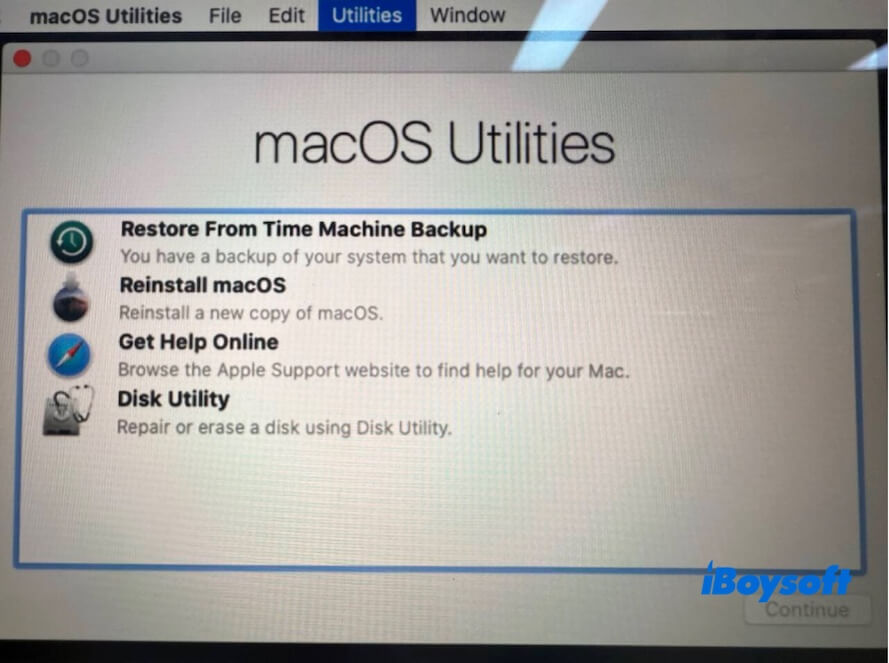 downgrade macOS in Recovery Mode