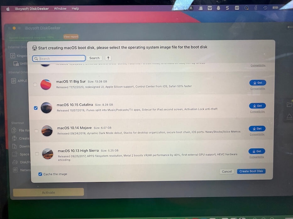 choose macOS version