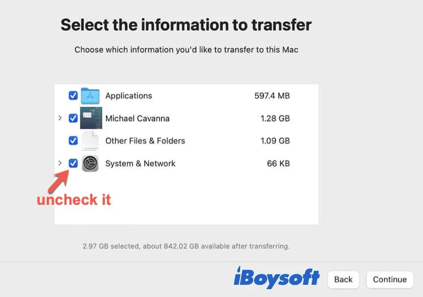 restore files after macOS downgrade