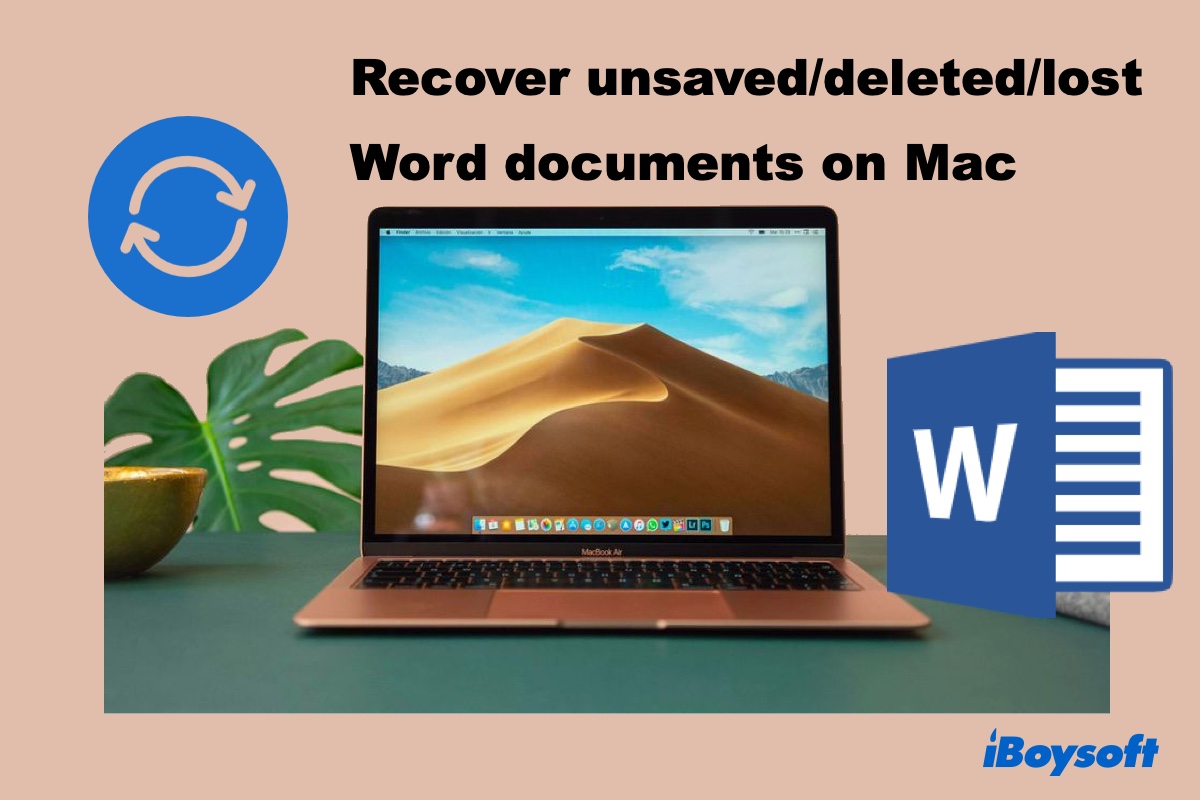 Wiederherstellen von unsaved, gelöschten und verlorenen Word-Dokumenten auf dem Mac