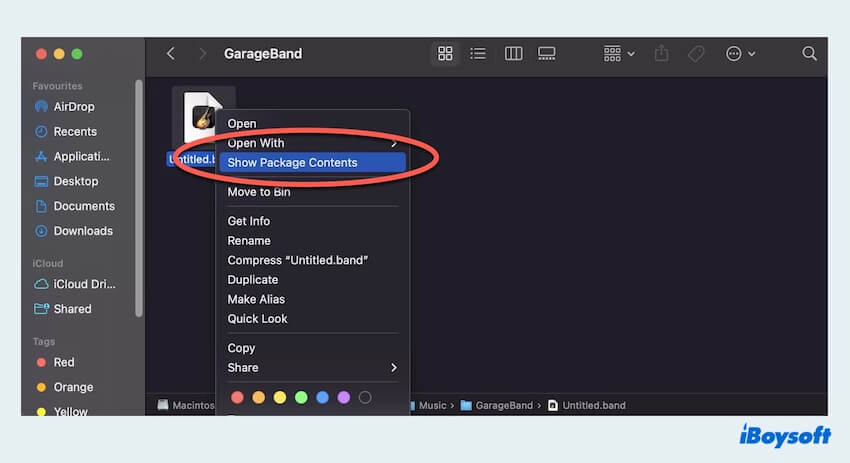 Recover unsaved GarageBand files with Broken files