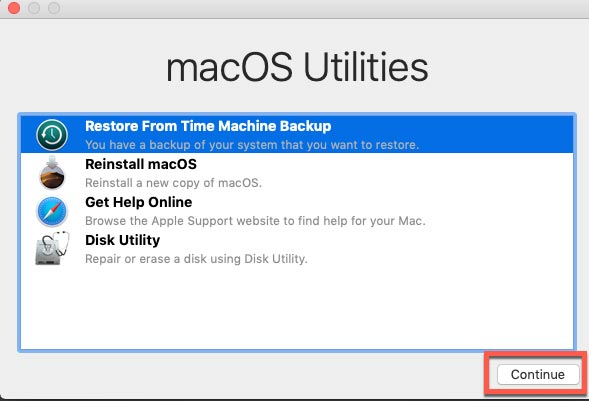 restore erased hard drive from Time Machine backup