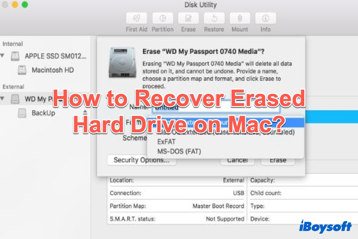 Comment récupérer un disque dur effacé sur Mac