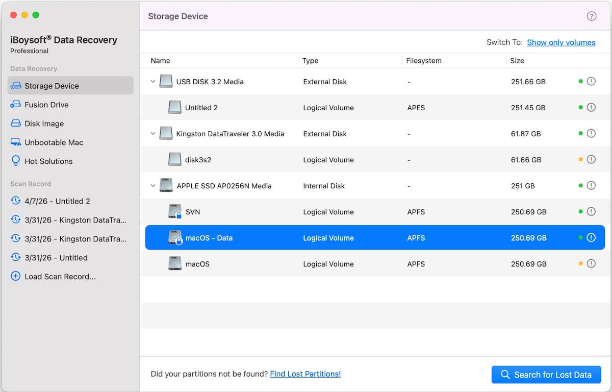 Recuperación de información desde disco interno en Mac