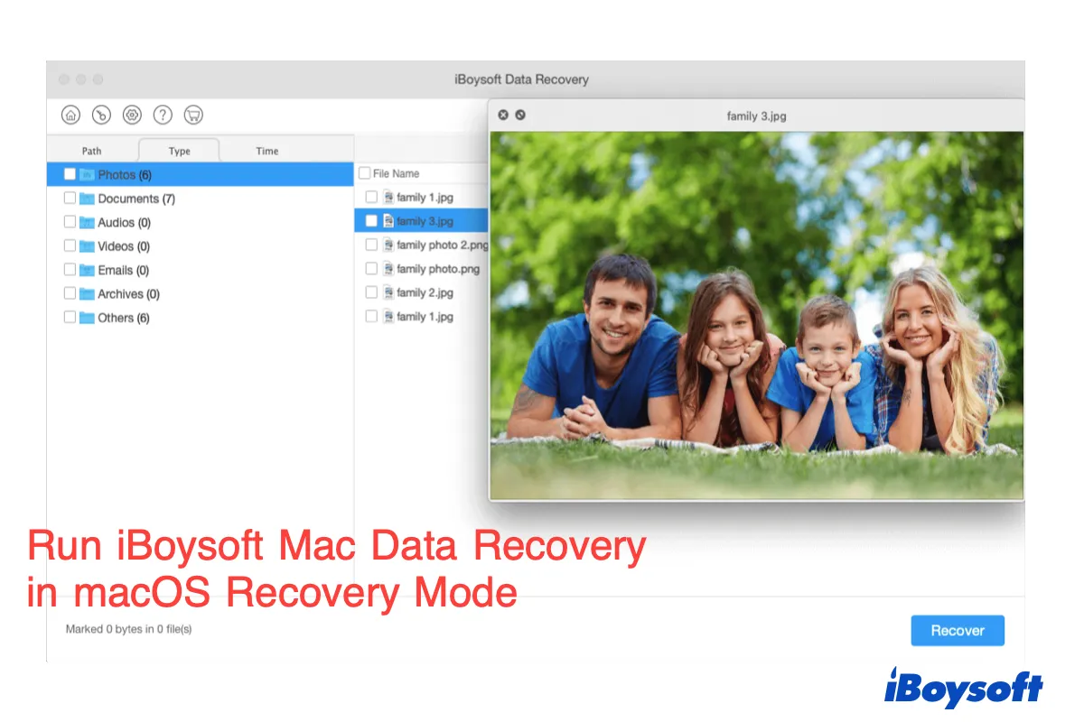 Use data recovery software in macOS Recovery Mode