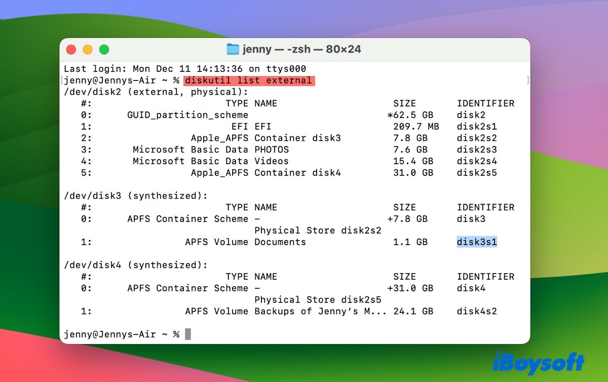Check the disk identifier of your LaCie drive in Terminal