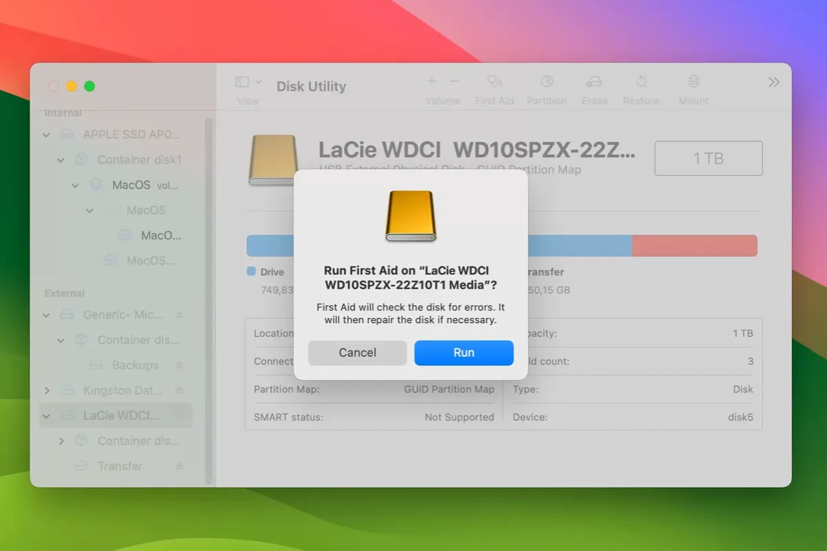 Cómo solucionar el problema de que el disco duro Lacie no aparece en Mac