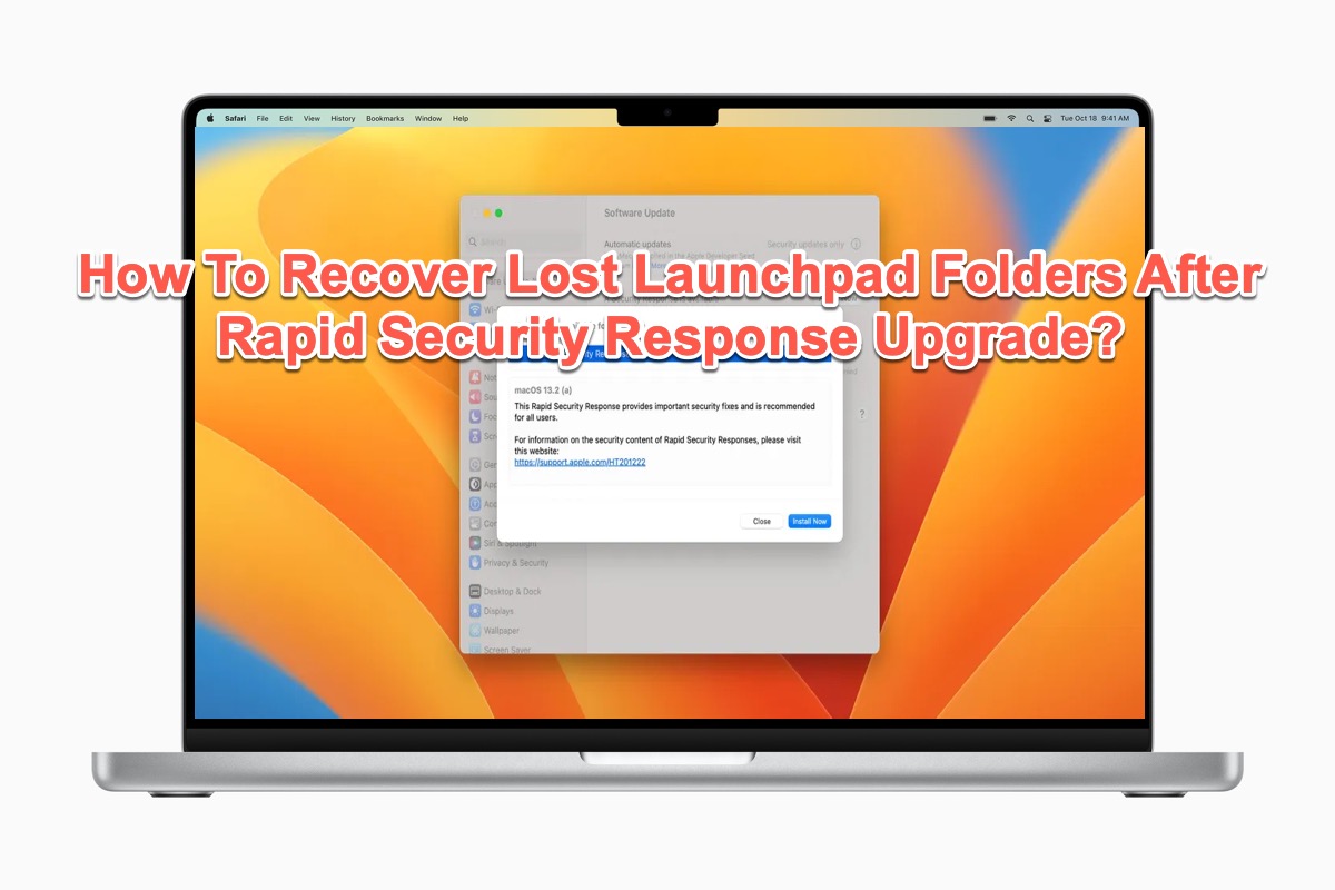 lost Launchpad folders after Rapid Security Response upgrade