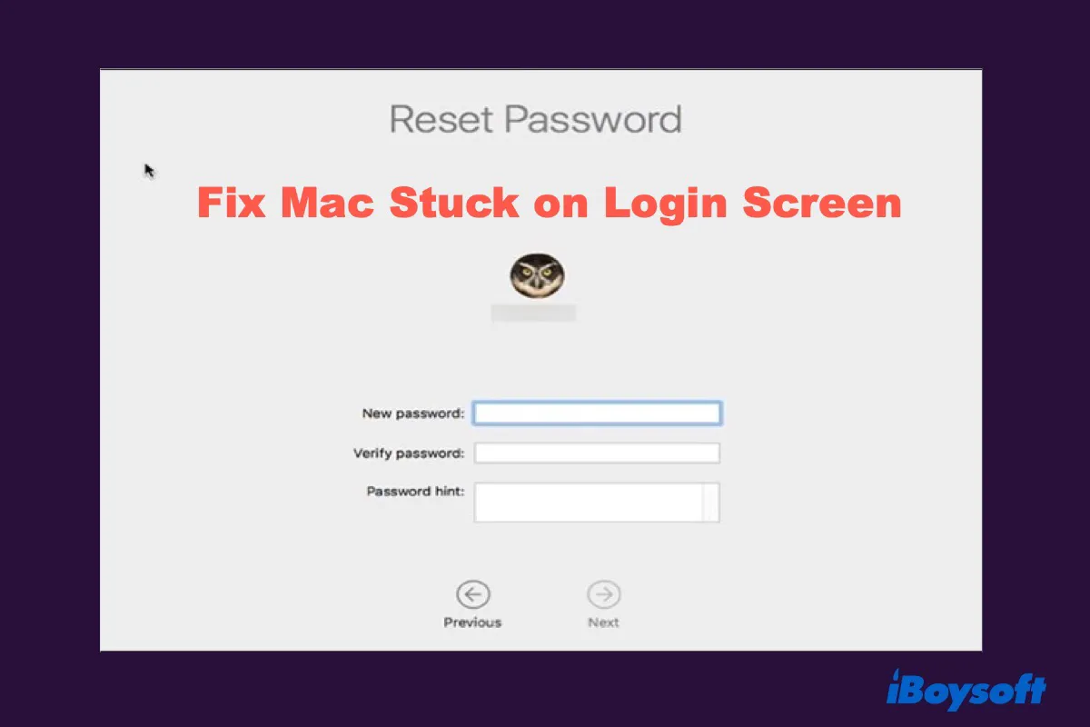 Mac stuck on loading login screen