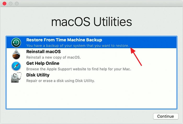 recover lost data from Time Machine backup