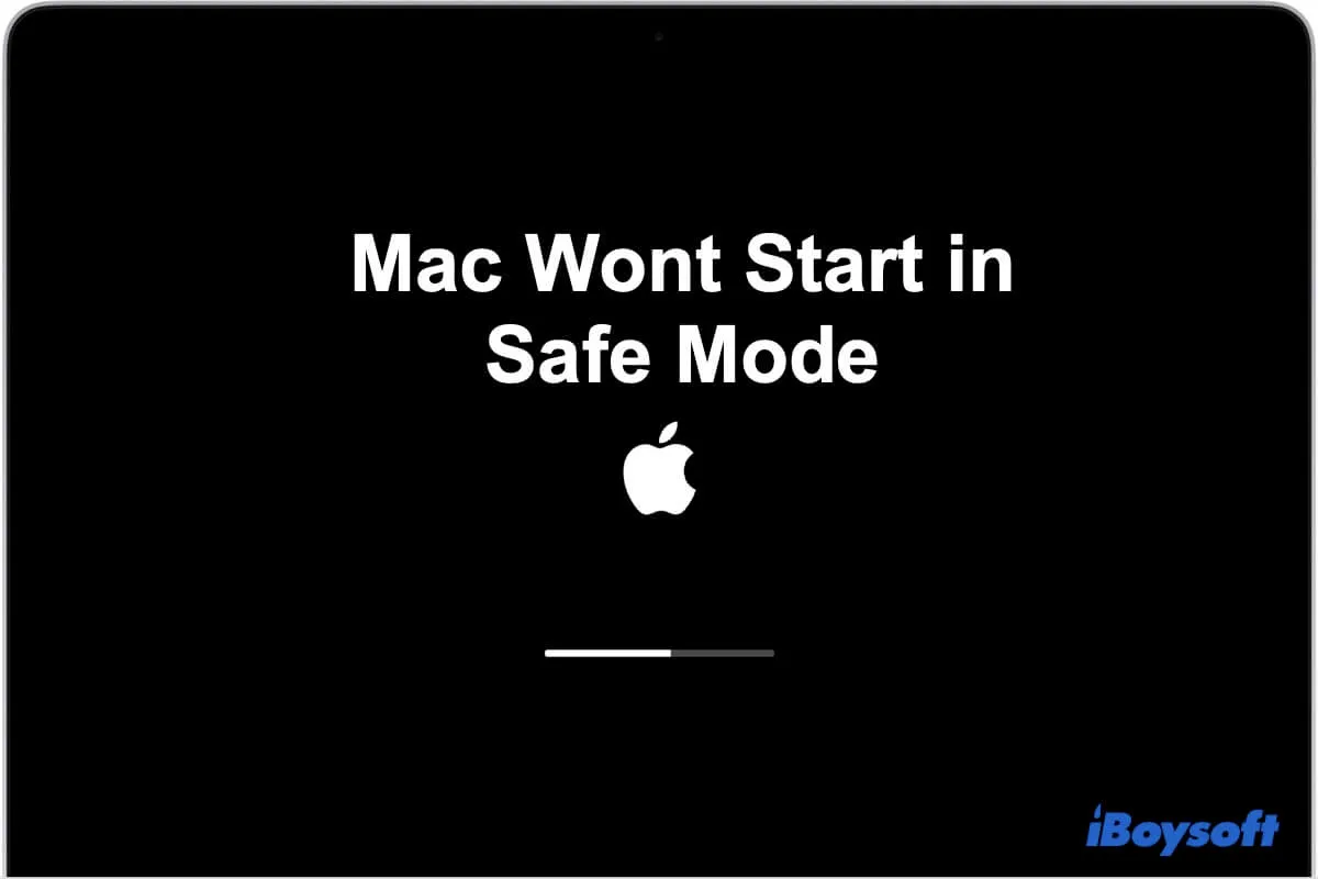 Mac wont start in Safe Mode