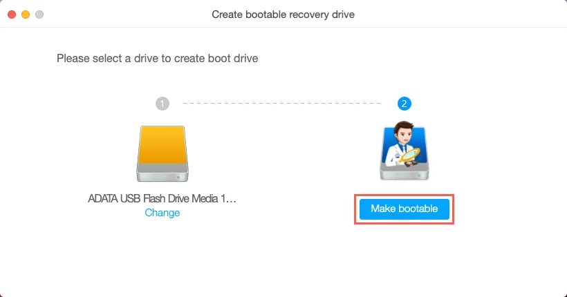 iBoysoft Data Recovery create bootable drive