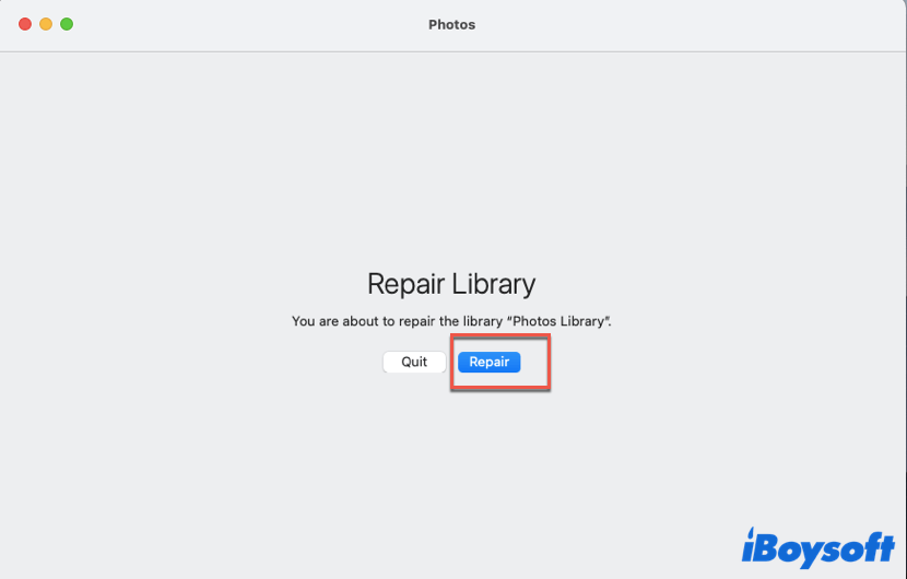 repair Photos library